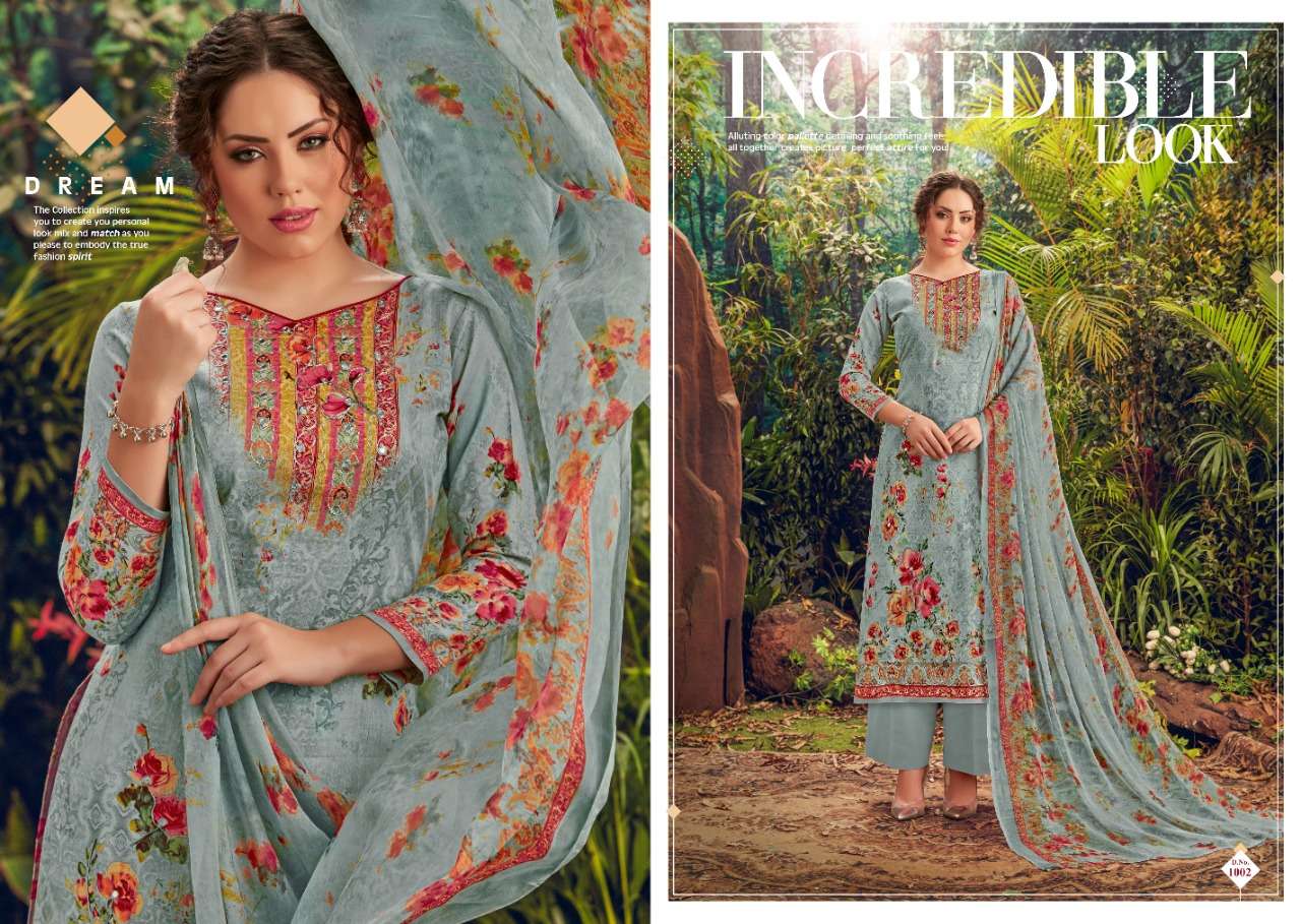 KAIRA BY VIJAYA FASHION 1001 TO 1010 SERIES BEAUTIFUL STYLISH SHARARA SUITS FANCY COLORFUL CASUAL WEAR & ETHNIC WEAR & READY TO WEAR CAMBRIC PRINTED DRESSES AT WHOLESALE PRICE