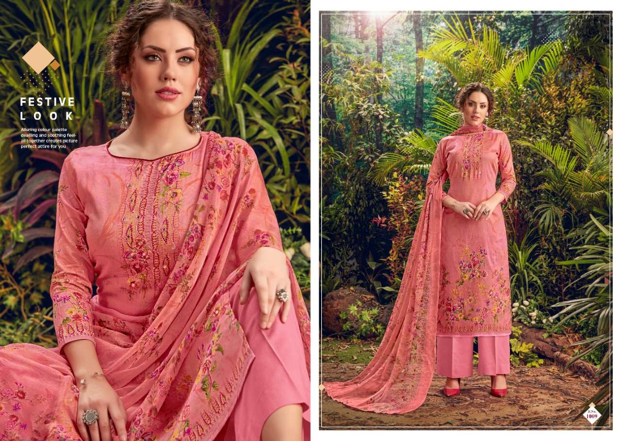 KAIRA BY VIJAYA FASHION 1001 TO 1010 SERIES BEAUTIFUL STYLISH SHARARA SUITS FANCY COLORFUL CASUAL WEAR & ETHNIC WEAR & READY TO WEAR CAMBRIC PRINTED DRESSES AT WHOLESALE PRICE