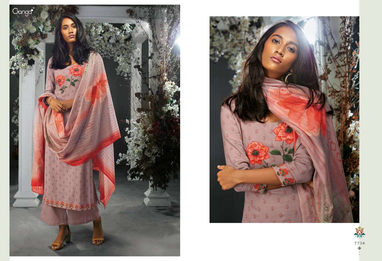 TASHIM BY GANGA FASHION 7737 TO 7745 SERIES INDIAN TRADITIONAL WEAR COLLECTION BEAUTIFUL STYLISH FANCY COLORFUL PARTY WEAR & OCCASIONAL WEAR FINEST COTTON SATIN PRINTED DRESSES AT WHOLESALE PRICE