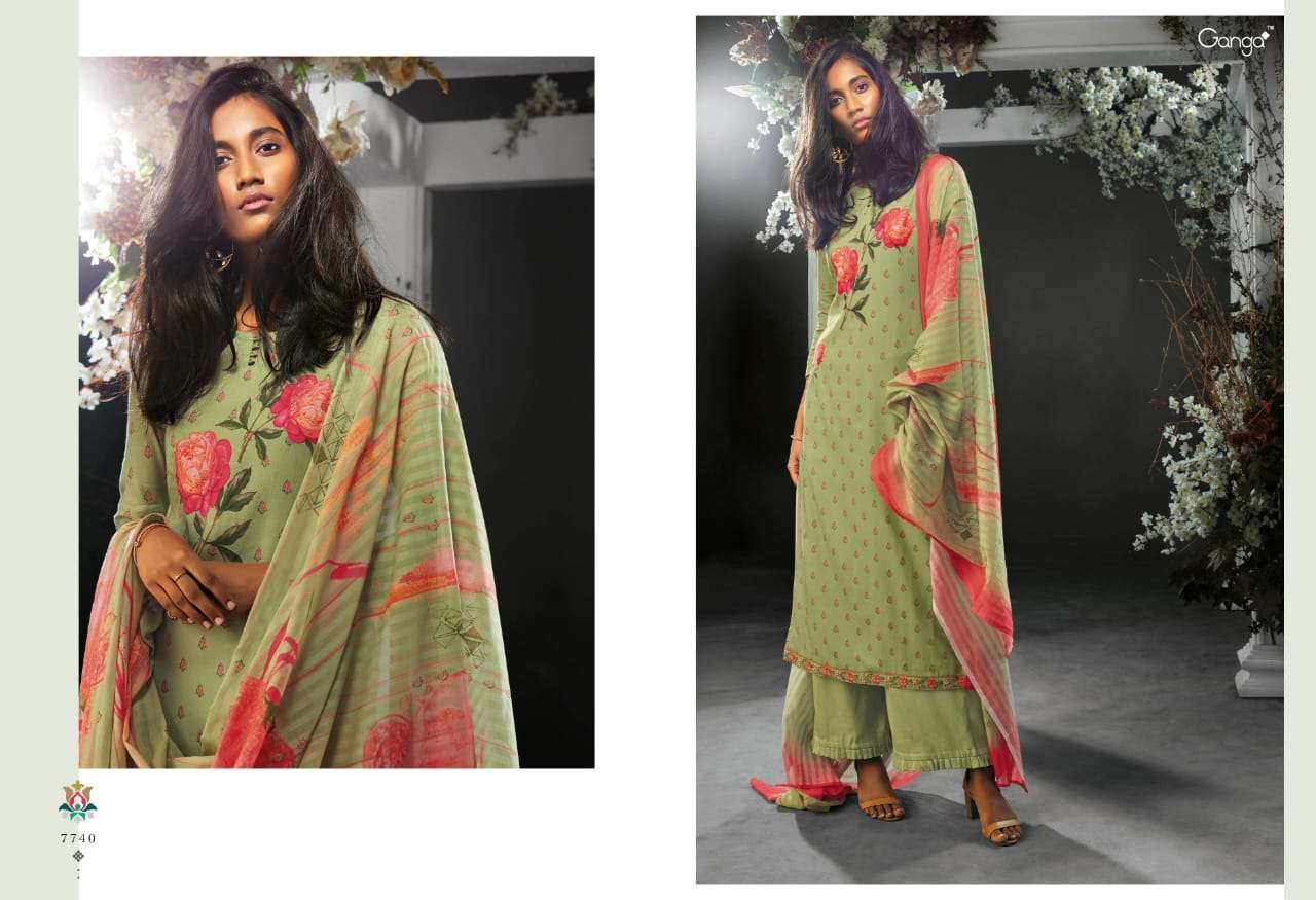 TASHIM BY GANGA FASHION 7737 TO 7745 SERIES INDIAN TRADITIONAL WEAR COLLECTION BEAUTIFUL STYLISH FANCY COLORFUL PARTY WEAR & OCCASIONAL WEAR FINEST COTTON SATIN PRINTED DRESSES AT WHOLESALE PRICE