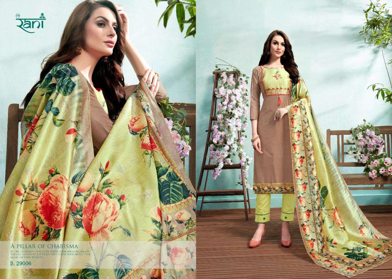 SPANISH VOL-9 BY RANI FASHION 29001 TO 29010 SERIES INDIAN TRADITIONAL WEAR COLLECTION BEAUTIFUL STYLISH FANCY COLORFUL PARTY WEAR & OCCASIONAL WEAR HEAVY JAM SATIN PRINTED DRESSES AT WHOLESALE PRICE