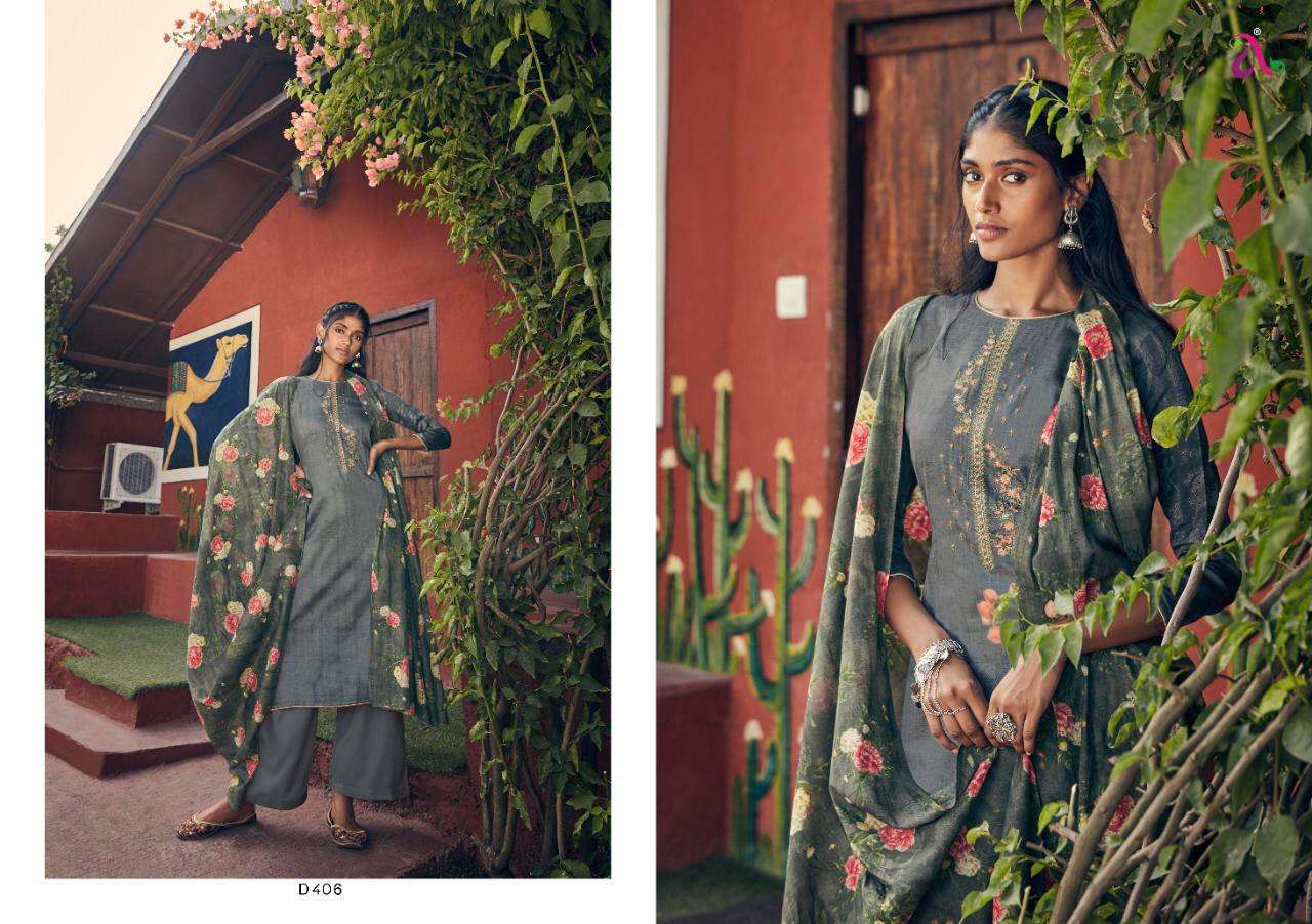 REYES BY ANGROOP PLUS 401 TO 406 SERIES DESIGNER SUITS BEAUTIFUL STYLISH FANCY COLORFUL PARTY WEAR & ETHNIC WEAR PURE  JAM SILK COTTON PRINTED DRESSES AT WHOLESALE PRICE