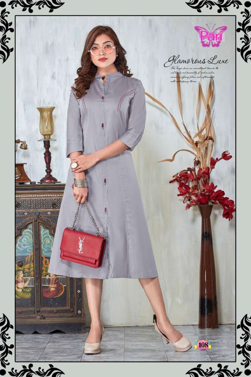 ZOYA BY PARI 101 TO 108 SERIES BEAUTIFUL COLORFUL STYLISH FANCY CASUAL WEAR & ETHNIC WEAR & READY TO WEAR HEAVY COTTON KURTIS AT WHOLESALE PRICE