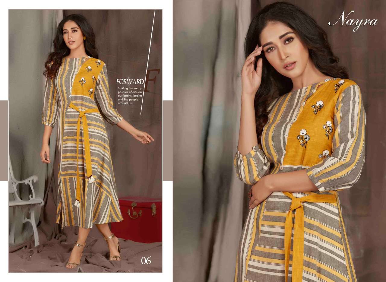 ANGEL BY NAYRA 01 TO 08 SERIES BEAUTIFUL STYLISH FANCY COLORFUL CASUAL WEAR & ETHNIC WEAR RAYON WEAVE KURTIS AT WHOLESALE PRICE