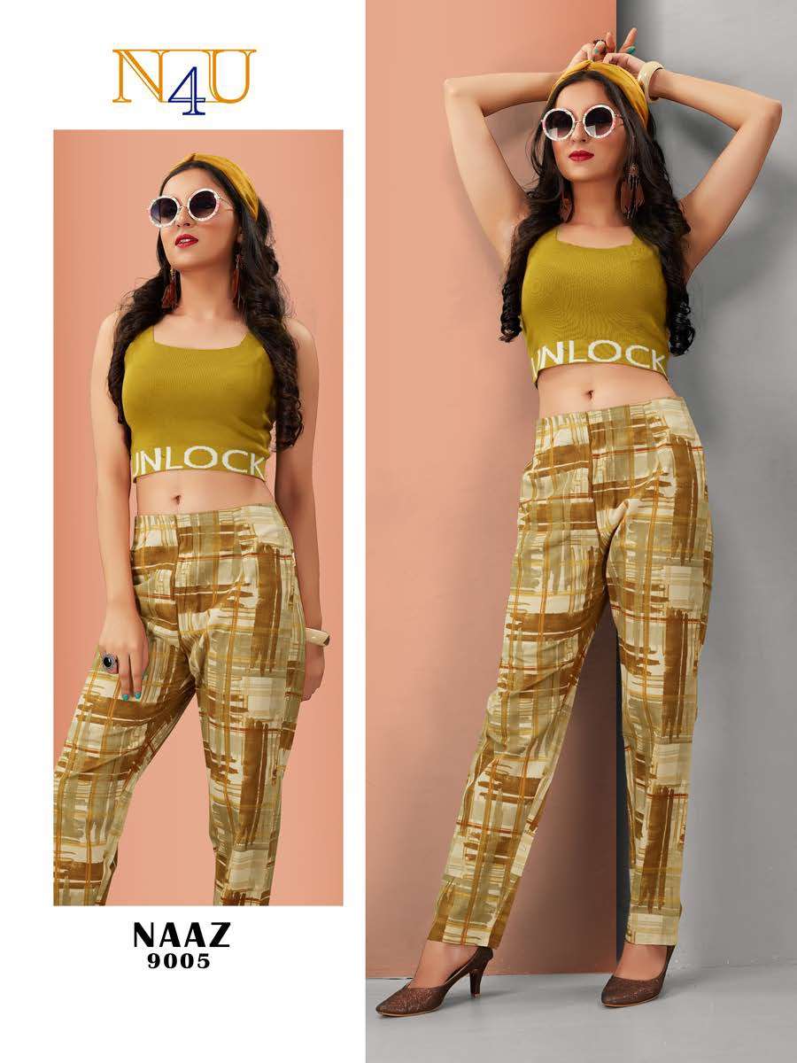 NAAZ BY N4U 9001 TO 9006 SERIES BEAUTIFUL STYLISH FANCY COLORFUL PARTY WEAR & ETHNIC WEAR COTTON FLEX PRINTED PANTS AT WHOLESALE PRICE
