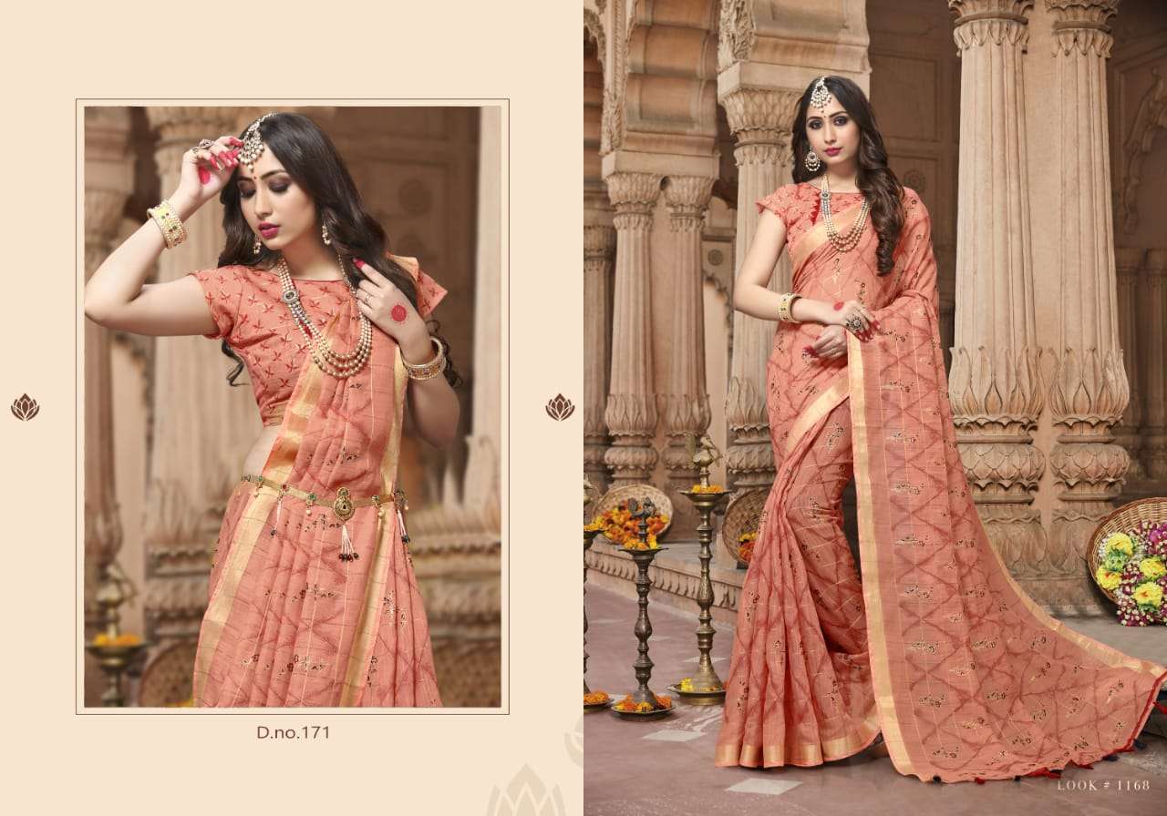 SHREYA BY HRISHI INTERNATIONAL 168 TO 181 SERIES INDIAN TRADITIONAL WEAR COLLECTION BEAUTIFUL STYLISH FANCY COLORFUL PARTY WEAR & OCCASIONAL WEAR COTTON PRINTED SAREES AT WHOLESALE PRICE