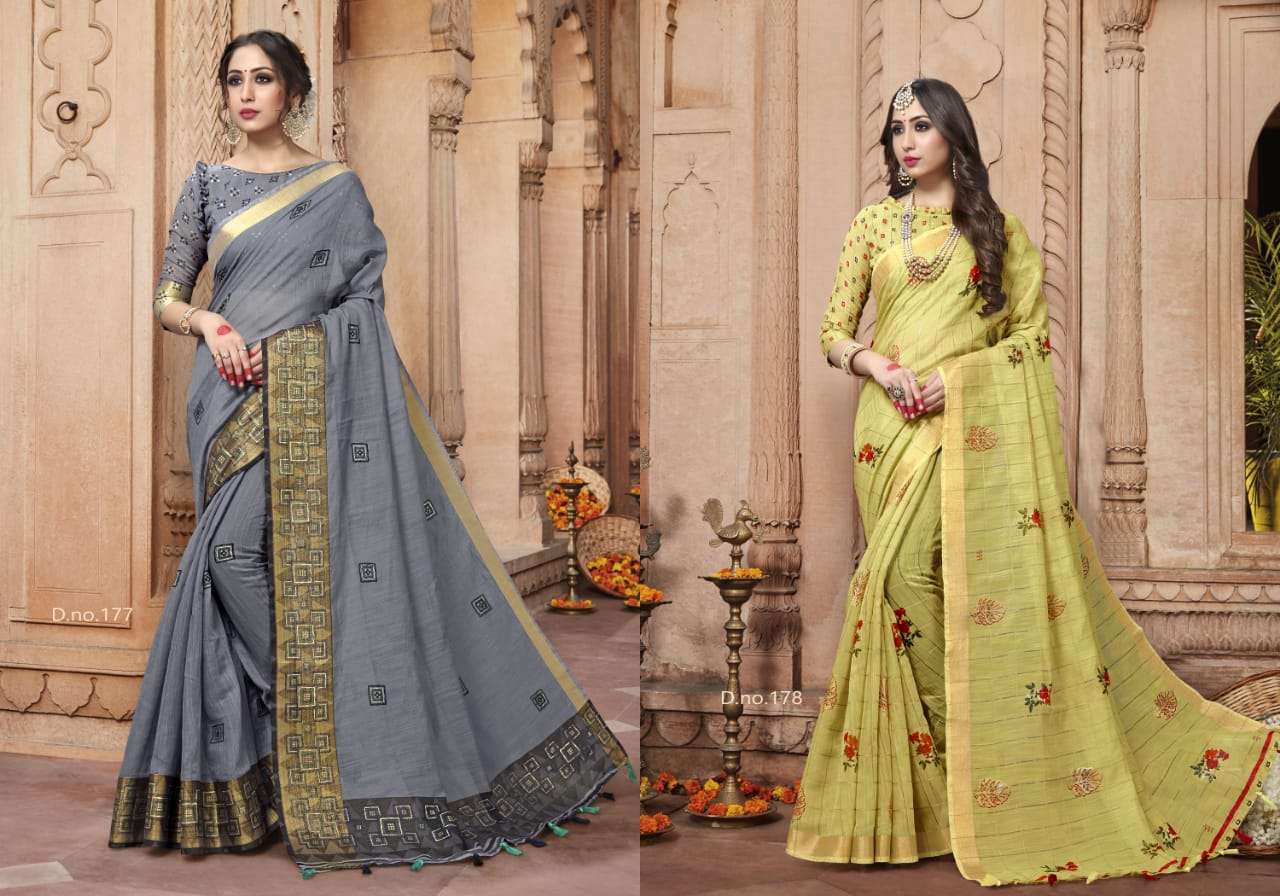 SHREYA BY HRISHI INTERNATIONAL 168 TO 181 SERIES INDIAN TRADITIONAL WEAR COLLECTION BEAUTIFUL STYLISH FANCY COLORFUL PARTY WEAR & OCCASIONAL WEAR COTTON PRINTED SAREES AT WHOLESALE PRICE