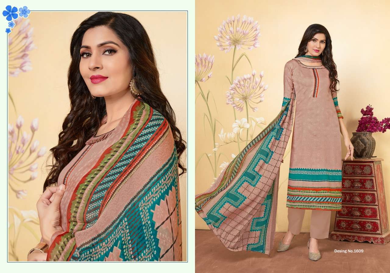 MIHIRA VOL-16 BY RITU INTERNATIONAL 1601 TO 1610 SERIES BEAUTIFUL SUITS COLORFUL STYLISH FANCY CASUAL WEAR & ETHNIC WEAR PURE GLAZE COTTON DIGITAL PRINTED DRESSES AT WHOLESALE PRICE