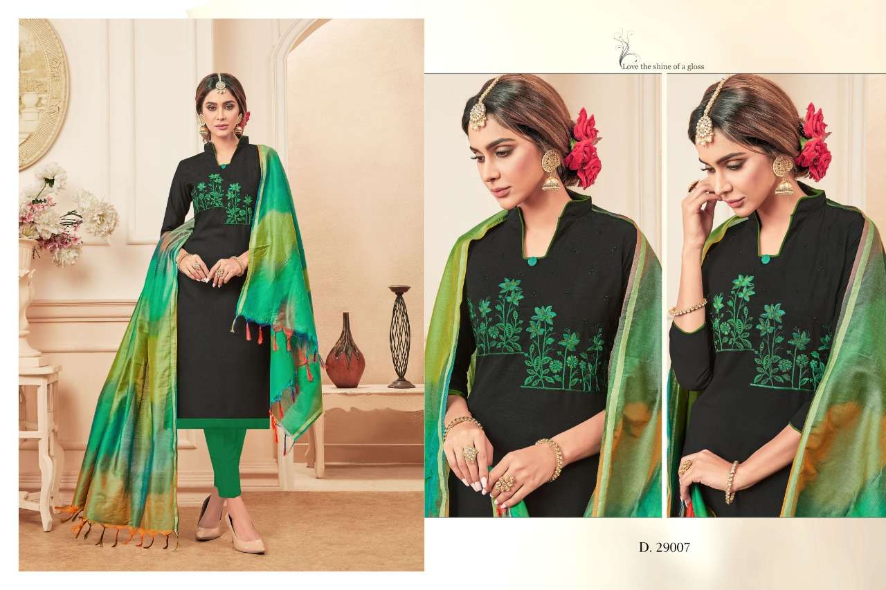COLOURFUL VOL-3 BY RAGHAV ROYAL 29001 TO 29012 SERIES BEAUTIFUL SUITS COLORFUL STYLISH FANCY CASUAL WEAR & ETHNIC WEAR SOFT COTTON SLUB WITH EMBROIDERY DRESSES AT WHOLESALE PRICE