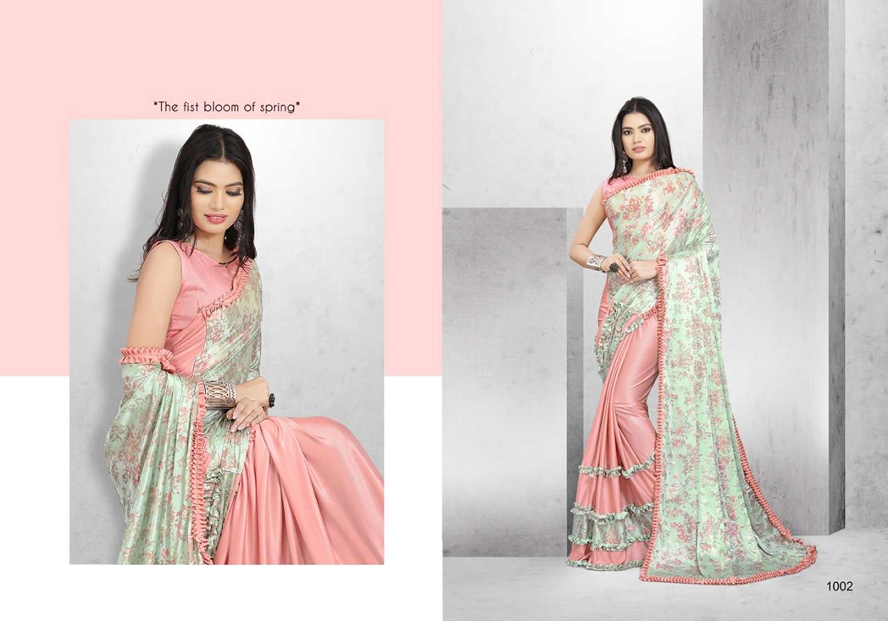 PARIS BEAUTY BY NIHARIKA 1001 TO 1012 SERIES INDIAN TRADITIONAL WEAR COLLECTION BEAUTIFUL STYLISH FANCY COLORFUL PARTY WEAR & OCCASIONAL WEAR FANCY SAREES AT WHOLESALE PRICE