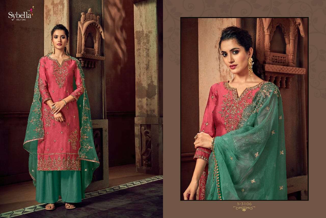 Rihana By Sybella 3101 To 3106 Series Beautiful Suits Stylish Fancy Colorful Party Wear & Occasional Wear Rass Silk Embroidered Dresses At Wholesale Price