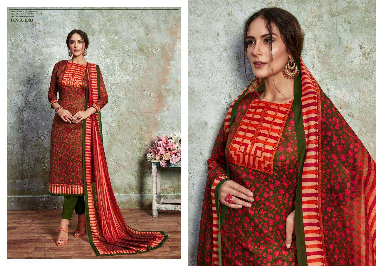 HILL QUEEN BY CHANDRA FASHION 1001 TO 1008 SERIES BEAUTIFUL SUITS STYLISH FANCY COLORFUL PARTY WEAR & OCCASIONAL WEAR POLY JAM SATIN DIGITAL PRINTED DRESSES AT WHOLESALE PRICE