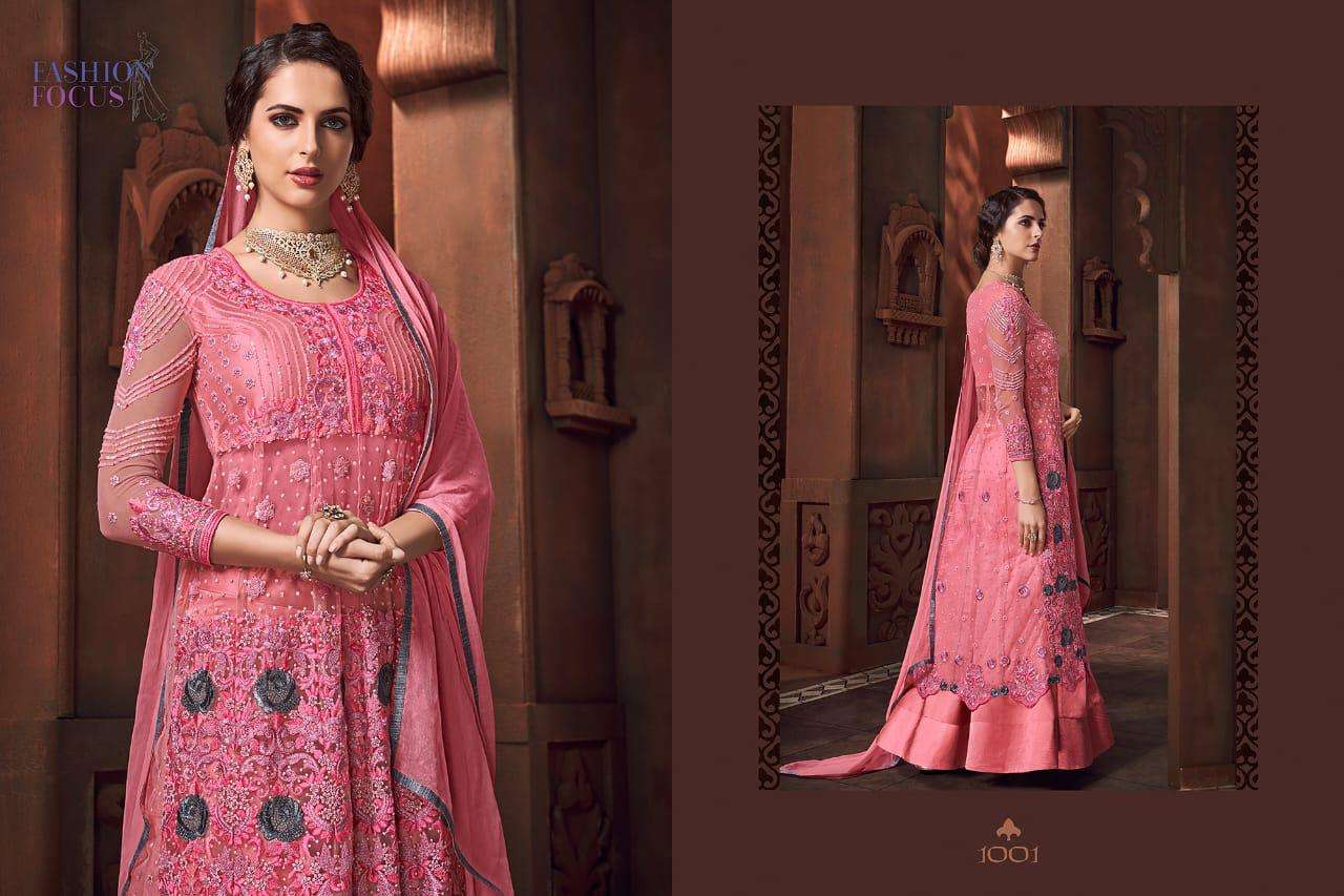 CRYSTALINE BY SYBELLA CREATION 1001 TO 1005 SERIES DESIGNER ANARKALI SUITS COLLECTION BEAUTIFUL STYLISH FANCY COLORFUL PARTY WEAR & OCCASIONAL WEAR HEAVY NET/VELVET EMBROIDERED DRESSES AT WHOLESALE PRICE