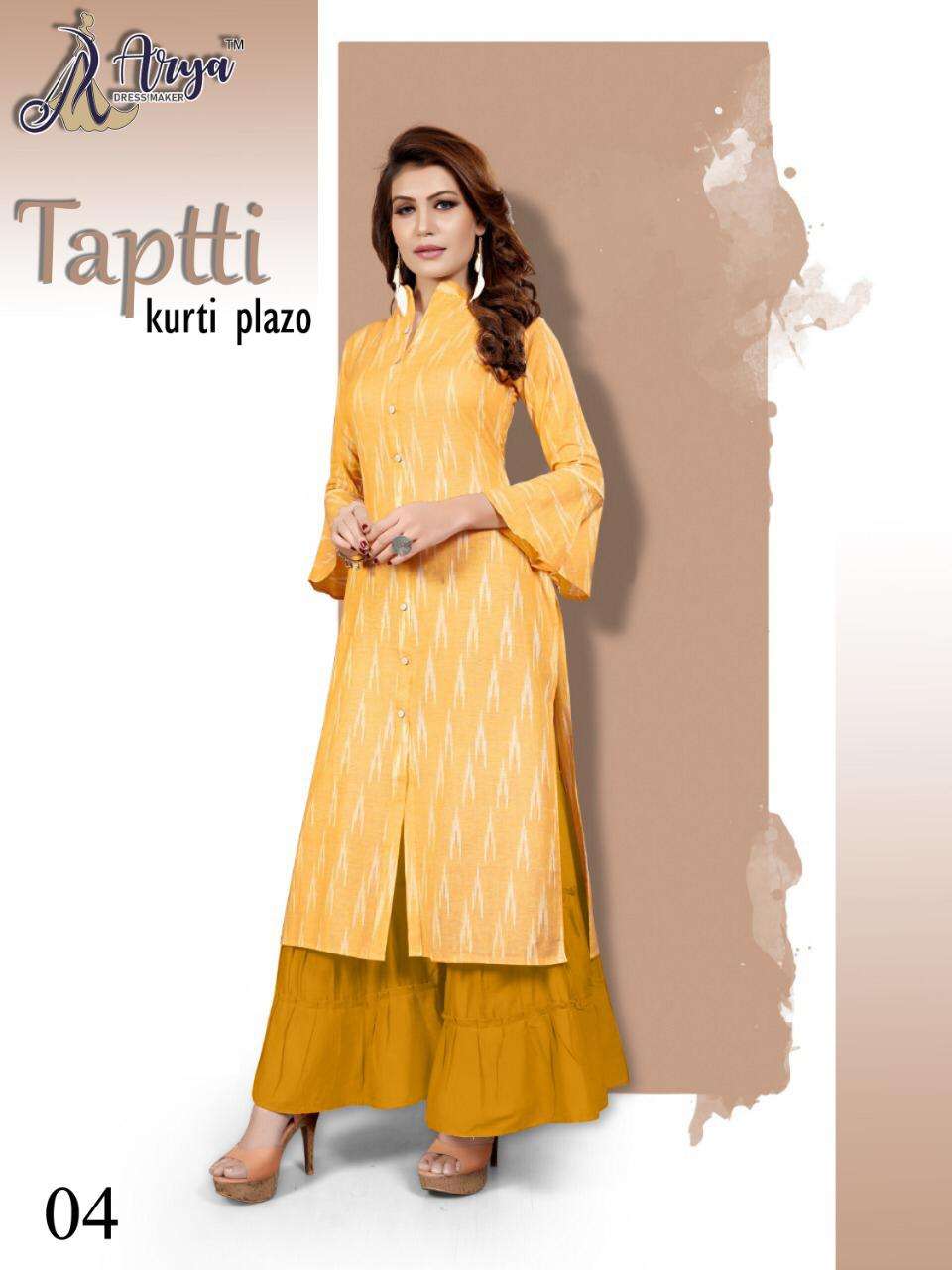 TAPTTI BY AARYA 01 TO 07 SERIES STYLISH FANCY BEAUTIFUL COLORFUL CASUAL WEAR & ETHNIC WEAR SLUB COTTON DIGITAL PRINTED KURTIS WITH BOTTOM AT WHOLESALE PRICE