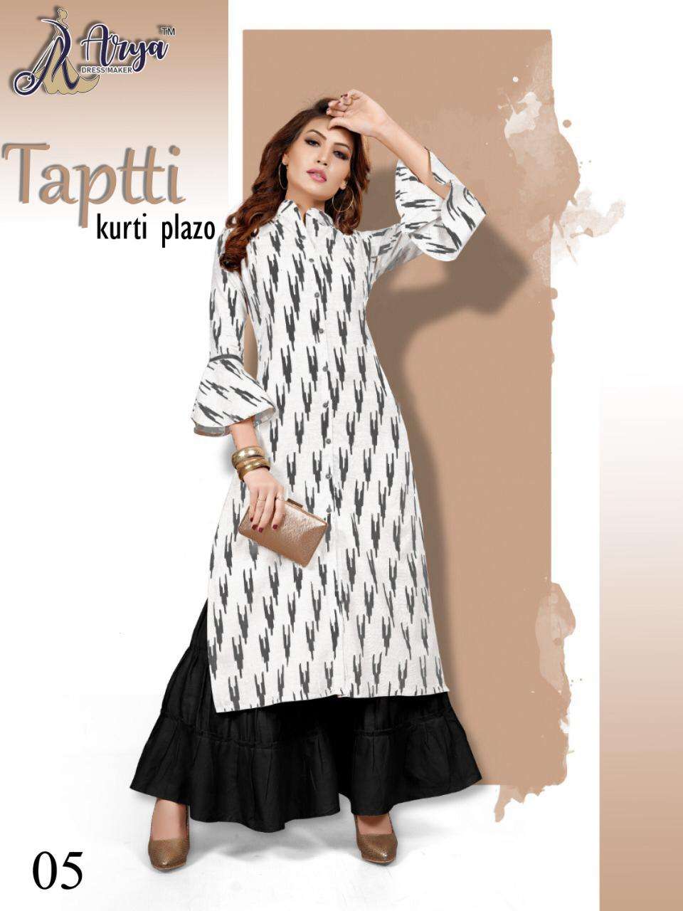 TAPTTI BY AARYA 01 TO 07 SERIES STYLISH FANCY BEAUTIFUL COLORFUL CASUAL WEAR & ETHNIC WEAR SLUB COTTON DIGITAL PRINTED KURTIS WITH BOTTOM AT WHOLESALE PRICE