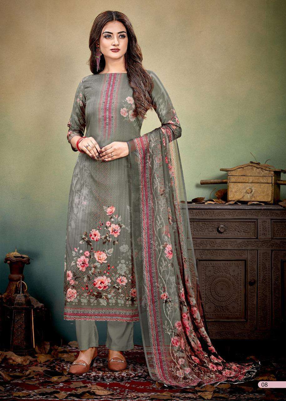 SIMRAN BY RANI 016TO 09 SERIES BEAUTIFUL SUITS STYLISH FANCY COLORFUL PARTY WEAR & OCCASIONAL WEAR HEAVY SILK CREPE DRESSES AT WHOLESALE PRICE