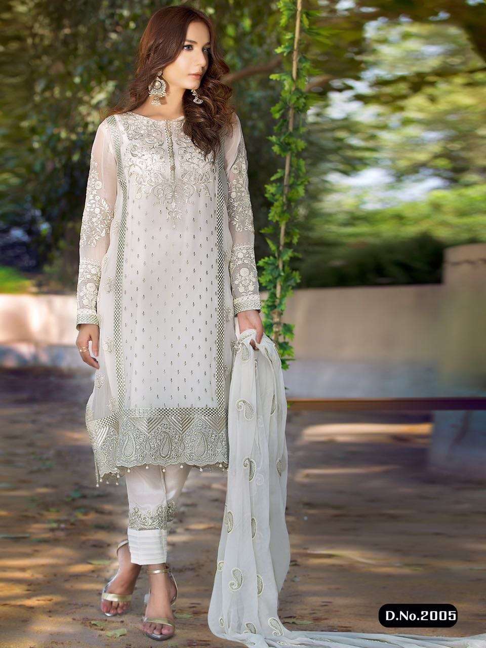PAKISTANI HIT DESIGN 2005 COLOURS BY FASHID WHOLESALE 2005 TO 2005-B SERIES PAKISTANI SUITS BEAUTIFUL FANCY COLORFUL STYLISH PARTY WEAR & OCCASIONAL WEAR GEORGETTE WITH EMBROIDERY DRESSES AT WHOLESALE PRICE