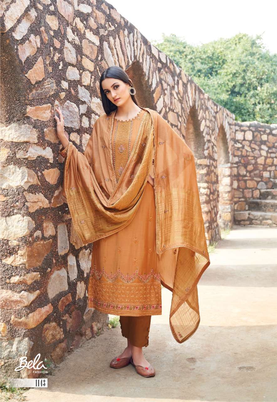 LAMHE BY BELA FASHION 1143 TO 1149 SERIES BEAUTIFUL SUITS STYLISH FANCY  COLORFUL PARTY WEAR &