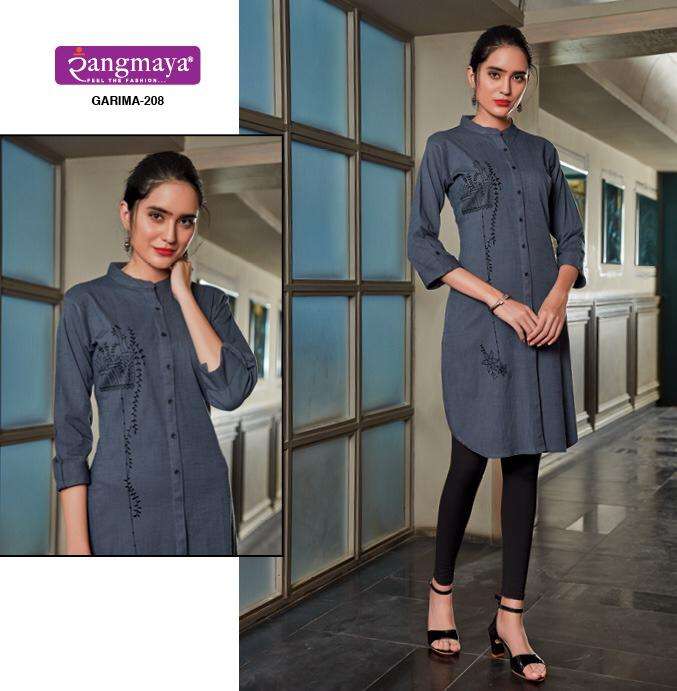 GARIMA VOL-2 BY RANGMAYA 201 TO 210 SERIES BEAUTIFUL COLORFUL STYLISH FANCY CASUAL WEAR & READY TO WEAR STRETCHABLE LYCRA TOPS AT WHOLESALE PRICE