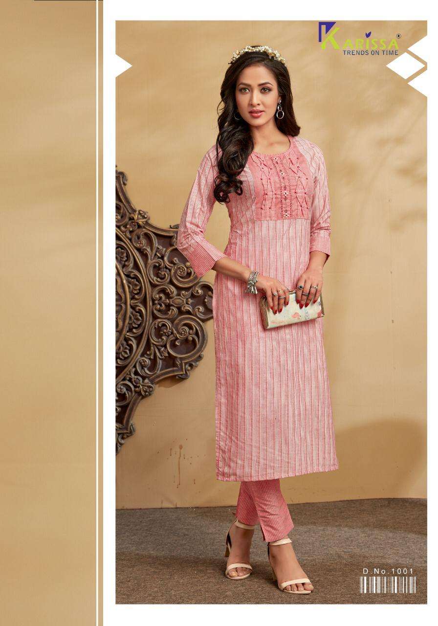SANGINI BY KARISSA 1001 TO 1006 SERIES STYLISH FANCY BEAUTIFUL COLORFUL CASUAL WEAR & ETHNIC WEAR ARABIC SILVER COTTON KURTIS AT WHOLESALE PRICE