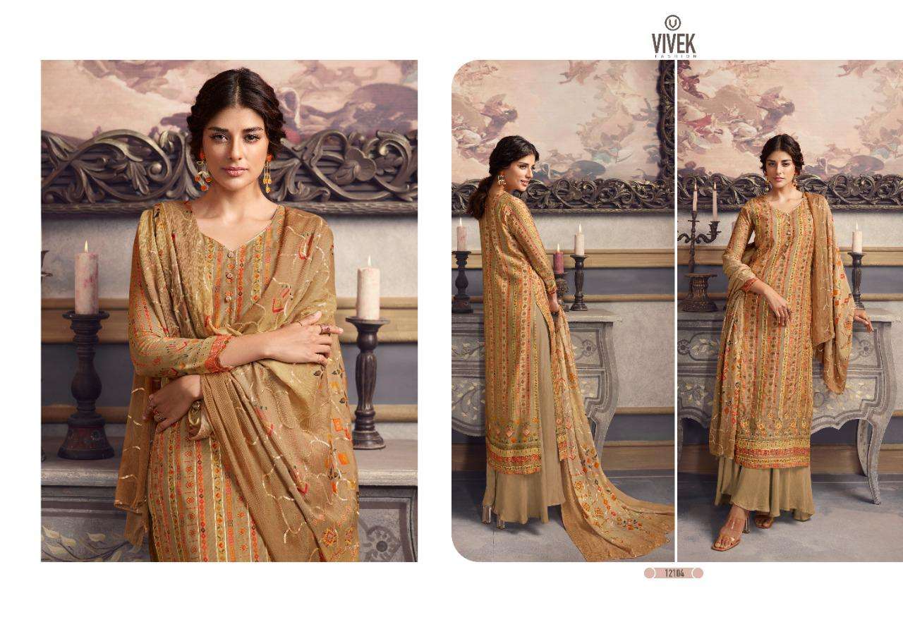 PARINA VOL-8 BY VIBEK FASHION 12101 TO 12108 SERIES DESIGNER SHARARA SUITS BEAUTIFUL STYLISH FANCY COLORFUL PARTY WEAR & OCCASIONAL WEAR PURE MUSLIN SILK DIGITAL PRINTED DRESSES AT WHOLESALE PRICE