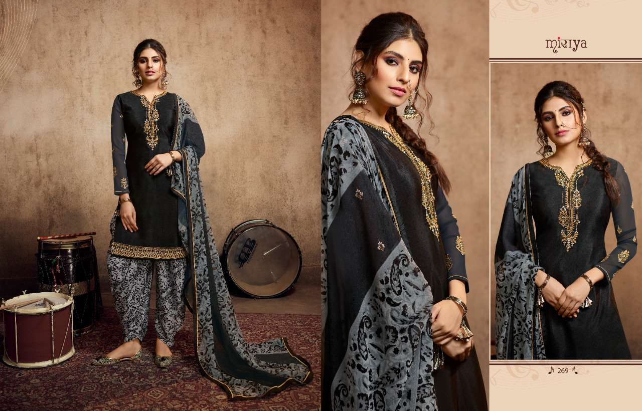 MIRAYA VOL-7 BY AARAV TRENDZ 267 TO 278 SERIES DESIGNER PATIYALA SUITS COLLECTION BEAUTIFUL STYLISH FANCY COLORFUL PARTY WEAR & ETHNIC WEAR HEAVY FRENCH CRAPE NEGATIVE PRINTED DRESSES AT WHOLESALE PRICE