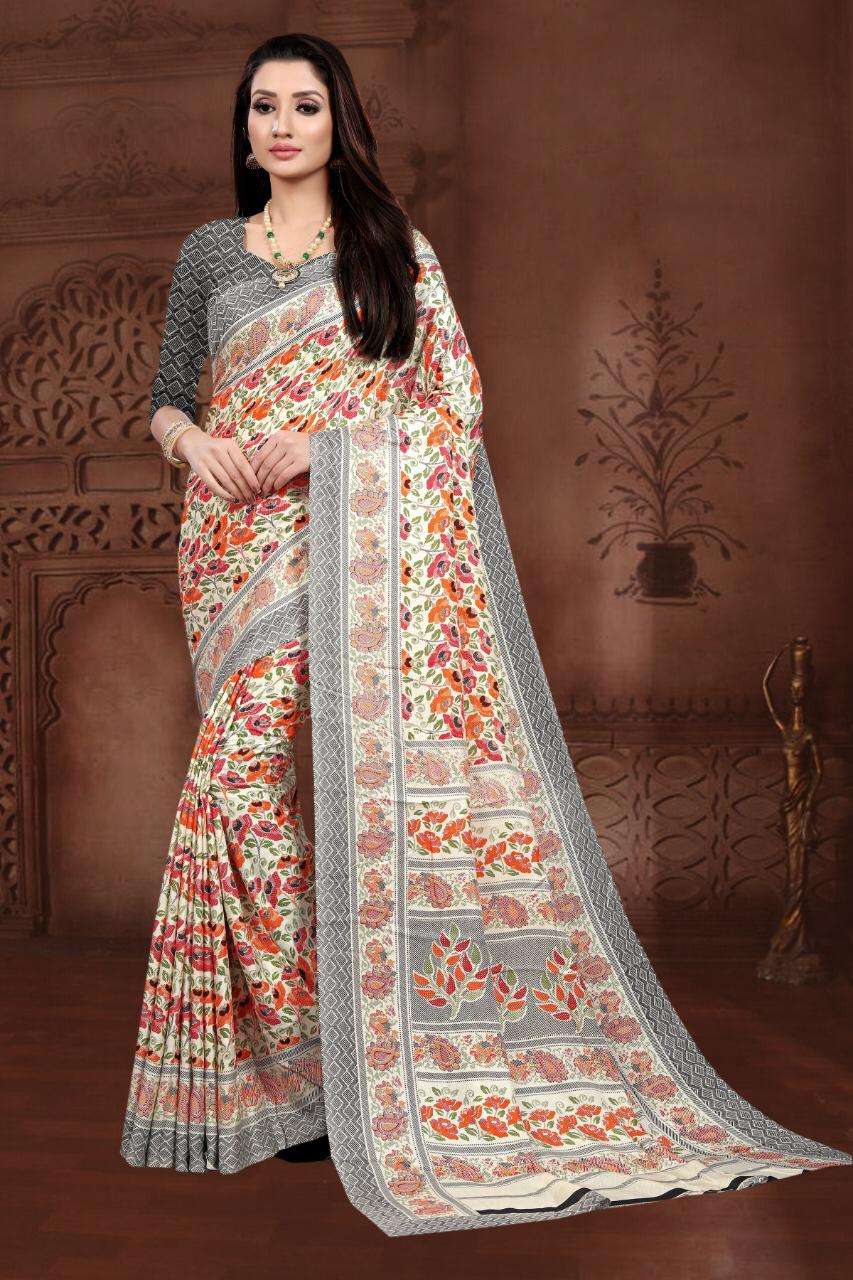 MYRA VOL-1 BY VRANDA FASHION 1001 TO 1009 SERIES INDIAN TRADITIONAL WEAR COLLECTION BEAUTIFUL STYLISH FANCY COLORFUL PARTY WEAR & OCCASIONAL WEAR FANCY SAREES AT WHOLESALE PRICE