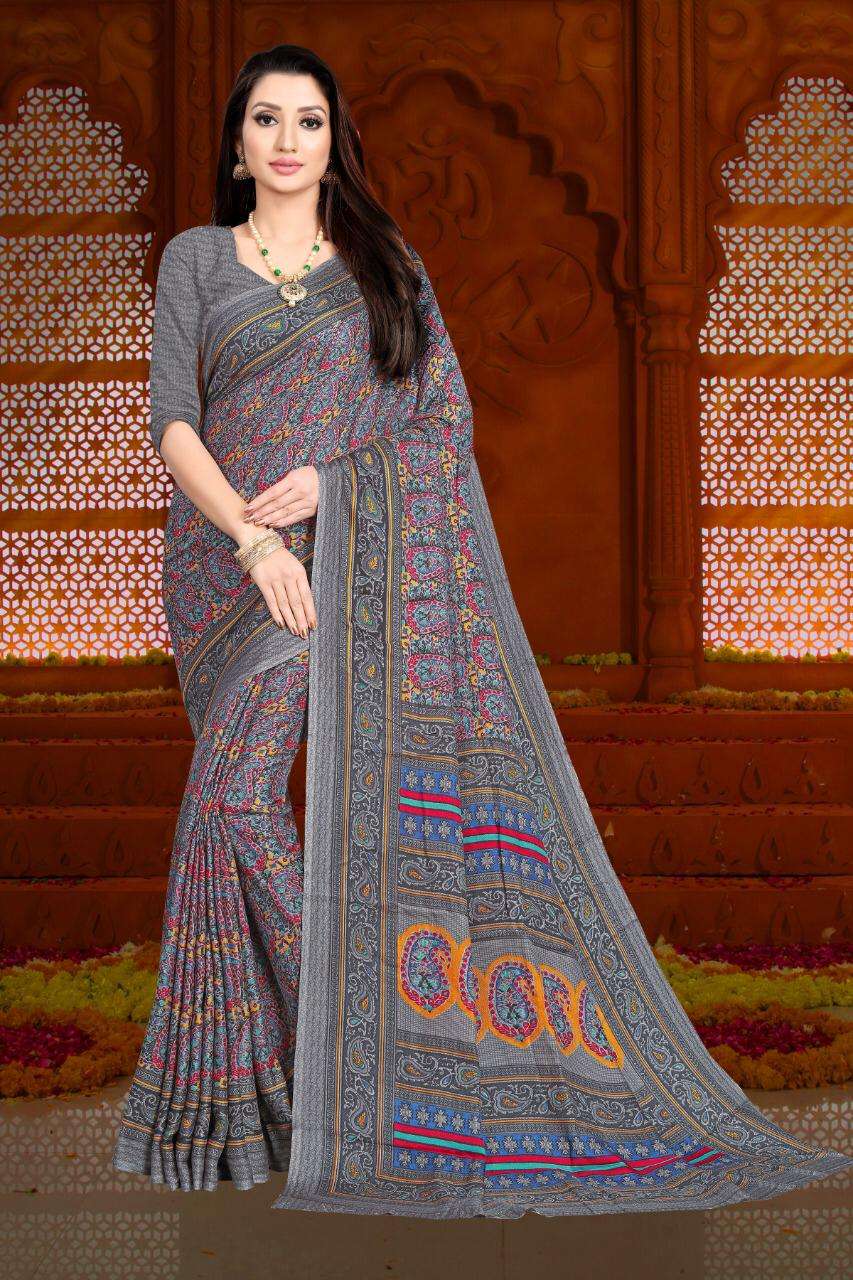 MYRA VOL-1 BY VRANDA FASHION 1001 TO 1009 SERIES INDIAN TRADITIONAL WEAR COLLECTION BEAUTIFUL STYLISH FANCY COLORFUL PARTY WEAR & OCCASIONAL WEAR FANCY SAREES AT WHOLESALE PRICE