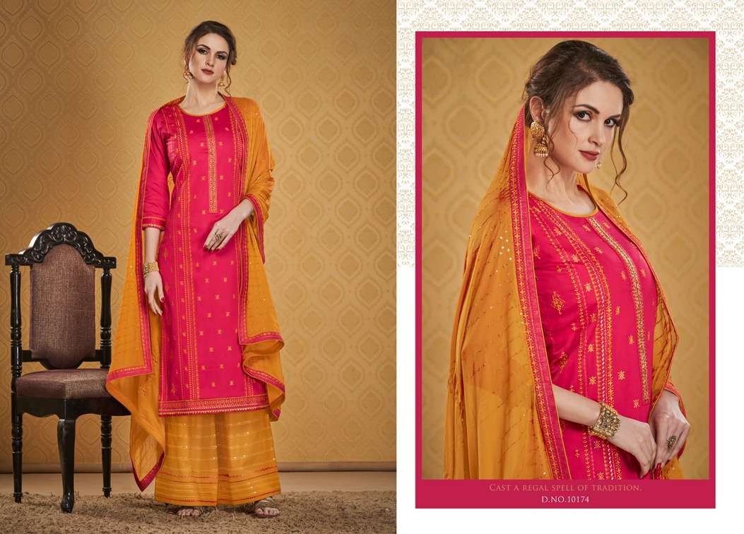 SAFARI BY RAMAIYA 10171 TO 10178 SERIES BEAUTIFUL SUITS STYLISH FANCY COLORFUL PARTY WEAR & OCCASIONAL WEAR JAM SILK WITH EMBROIDERY DRESSES AT WHOLESALE PRICE