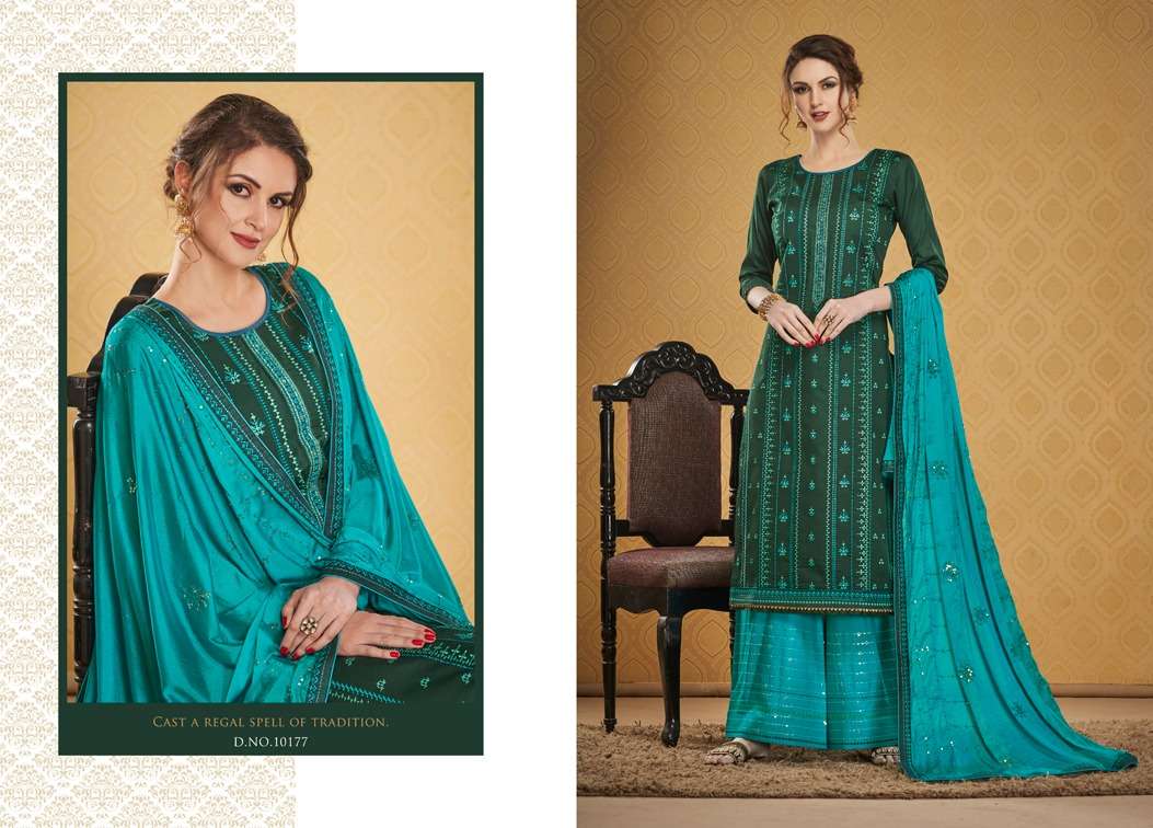 SAFARI BY RAMAIYA 10171 TO 10178 SERIES BEAUTIFUL SUITS STYLISH FANCY COLORFUL PARTY WEAR & OCCASIONAL WEAR JAM SILK WITH EMBROIDERY DRESSES AT WHOLESALE PRICE