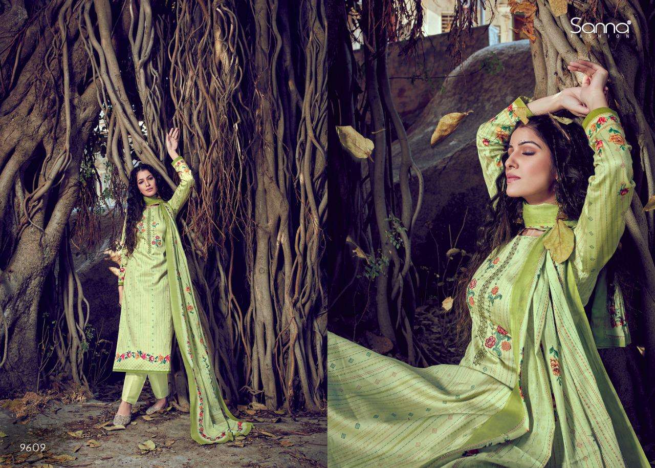 SAHEERA BY SANNA FASHION 9601 TO 6910 SERIES BEAUTIFUL SUITS STYLISH FANCY COLORFUL PARTY WEAR & OCCASIONAL WEAR PURE AZ COTTON JAM SILK DIGITAL PRINTED DRESSES AT WHOLESALE PRICE