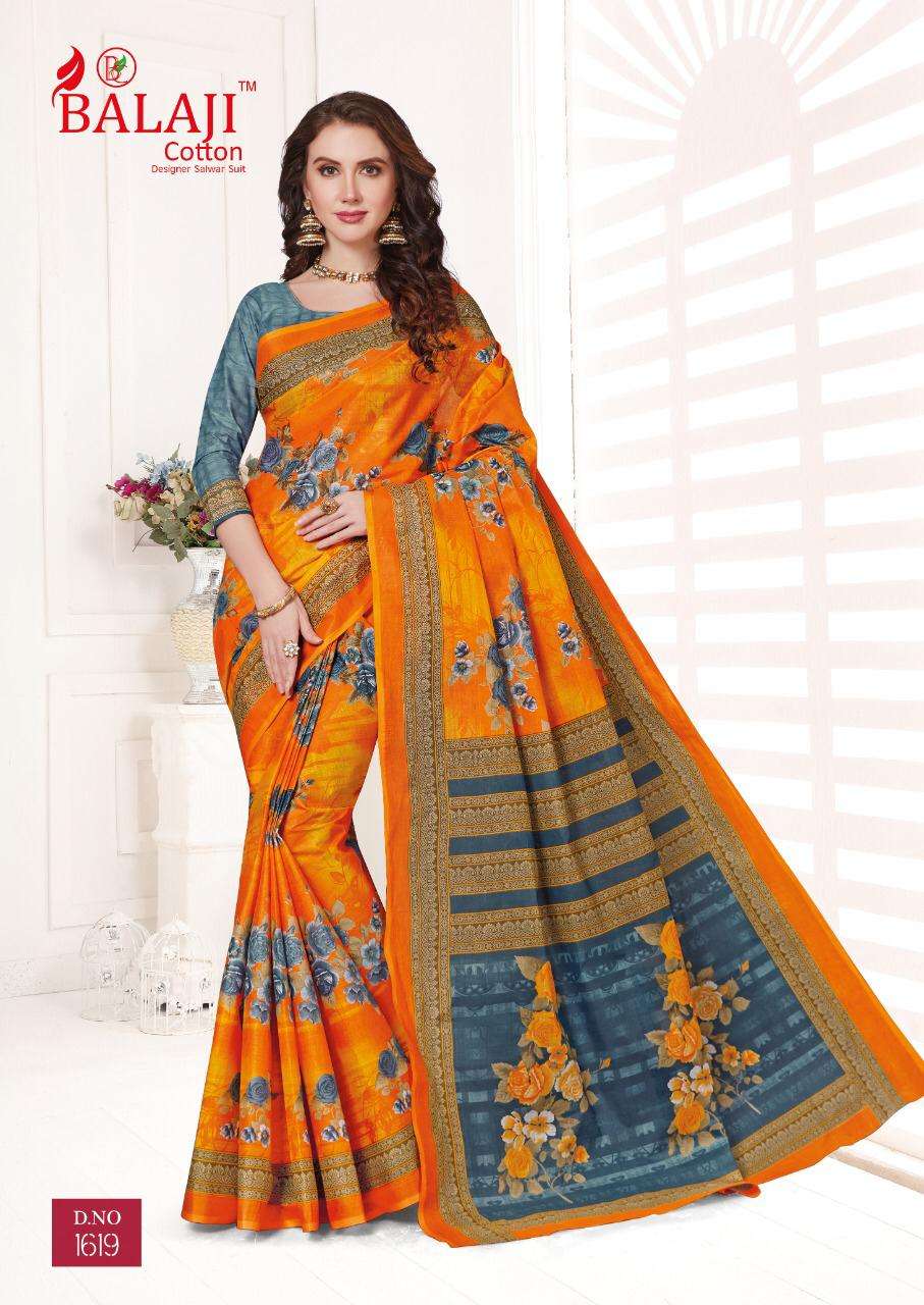 LEELAVATHI VOL-6 BY BALAJI COTTON 1601 TO 1630 SERIES INDIAN TRADITIONAL WEAR COLLECTION BEAUTIFUL STYLISH FANCY COLORFUL PARTY WEAR & OCCASIONAL WEAR COTTON SAREE WITH B.P SAREES AT WHOLESALE PRICE