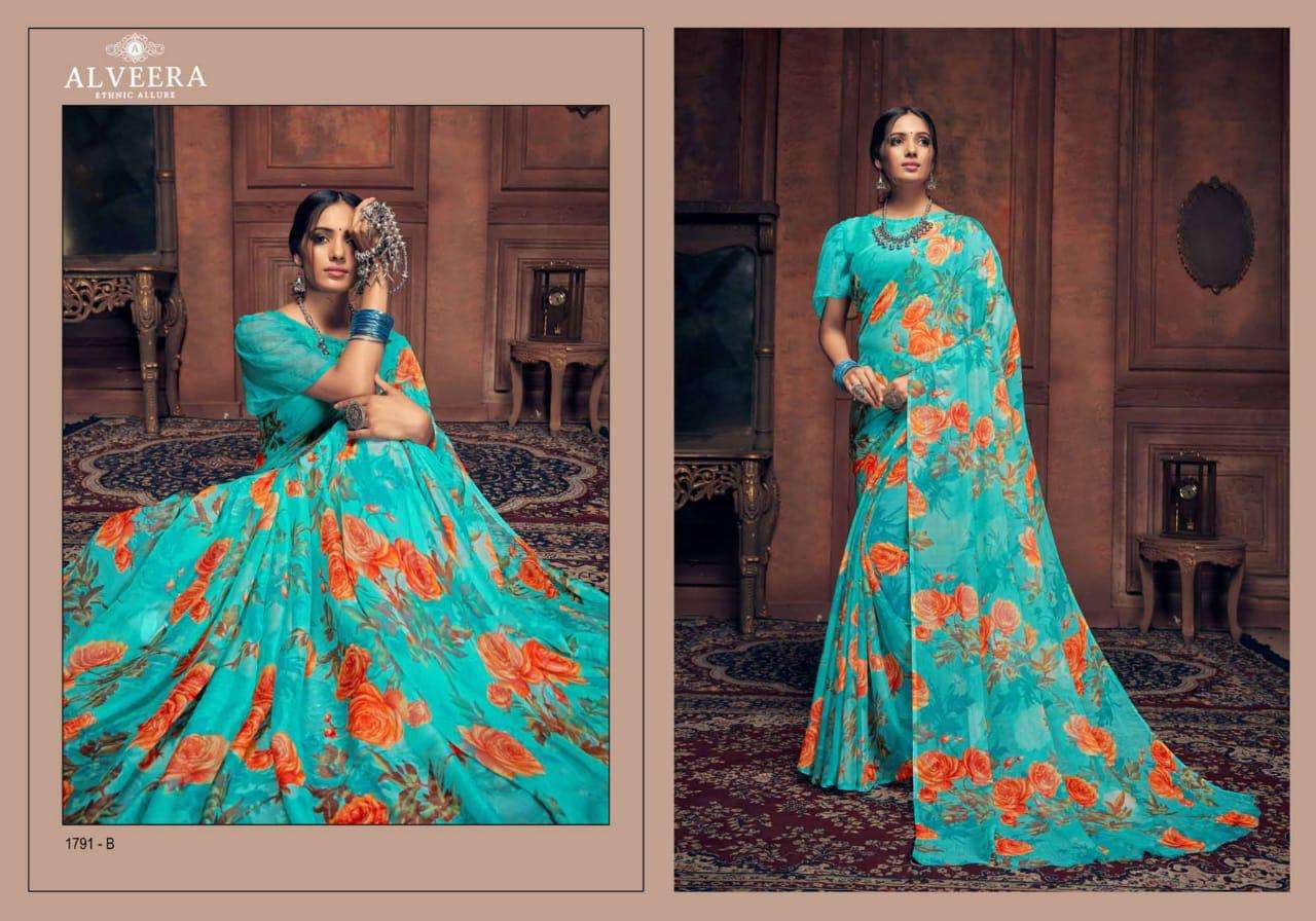 SONPARI BY ALVEERA 1788-A TO 1794-B SERIES INDIAN TRADITIONAL WEAR COLLECTION BEAUTIFUL STYLISH FANCY COLORFUL PARTY WEAR & OCCASIONAL WEAR CHIFFON SAREES AT WHOLESALE PRICE