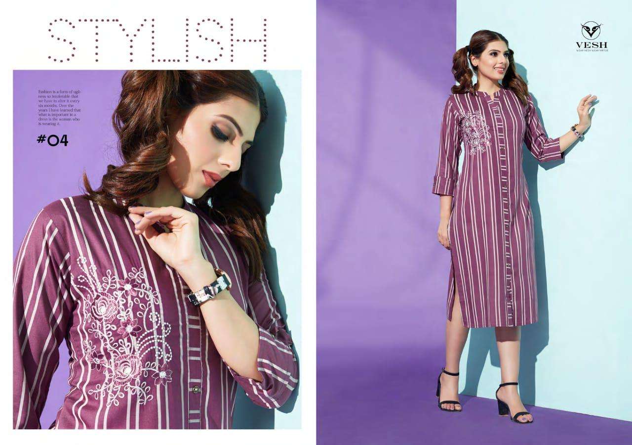 DAIZY BY VESH 01 TO 08 SERIES BEAUTIFUL COLORFUL STYLISH FANCY CASUAL WEAR & READY TO WEAR HEAVY RAYON EMBROIDERED KURTIS AT WHOLESALE PRICE