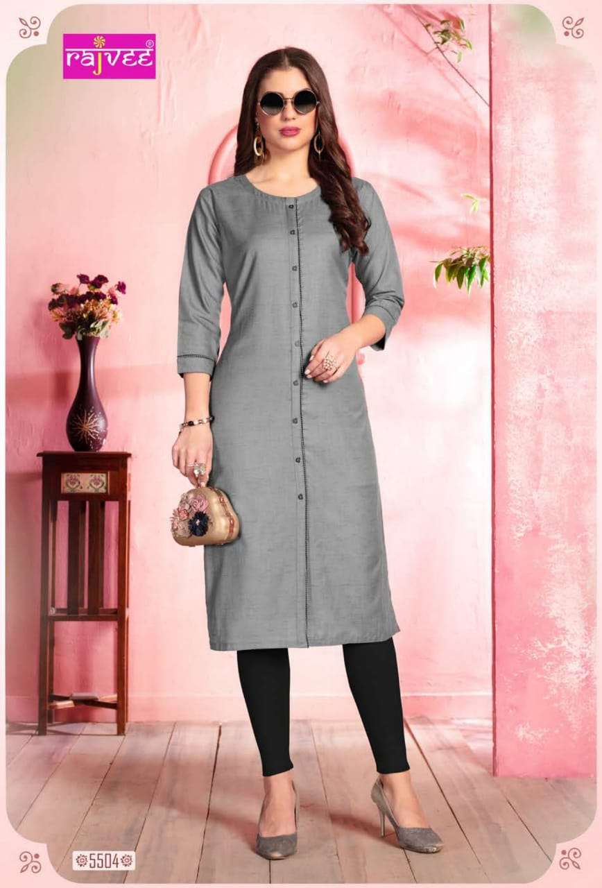 APPLE 5501 SERIES BY RAJVEE 9001 TO 9012 SERIES BEAUTIFUL STYLISH FANCY COLORFUL CASUAL WEAR & ETHNIC WEAR COTTON PRINTED KURTIS AT WHOLESALE PRICE