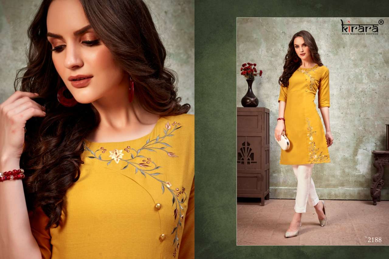 SUI DHAGA VOL-5 BY KIRARA 2184 TO 2191 SERIES BEAUTIFUL STYLISH FANCY COLORFUL CASUAL WEAR & ETHNIC WEAR & READY TO WEAR MAGIC COTTON KURTIS AT WHOLESALE PRICE