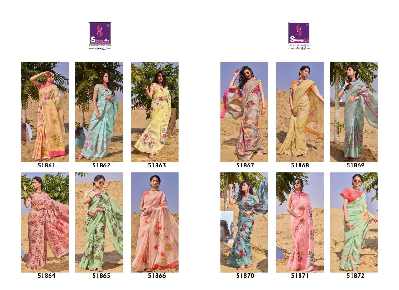 MASABA COTTON BY SHANGRILA 51861 TO 51872 SERIES INDIAN TRADITIONAL WEAR COLLECTION BEAUTIFUL STYLISH FANCY COLORFUL PARTY WEAR & OCCASIONAL WEAR KOTA DIGITAL PRINTED SAREES AT WHOLESALE PRICE