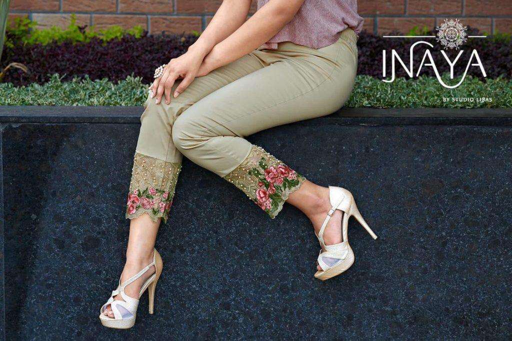 INAYA PANTS HIT DESIGN 802 BY INAYA INDIAN TRADITIONAL WEAR COLLECTION BEAUTIFUL STYLISH FANCY COLORFUL PARTY WEAR & OCCASIONAL WEAR PURE COTTON WITH STRETCH COMFORTABLY AT WHOLESALE PRICE