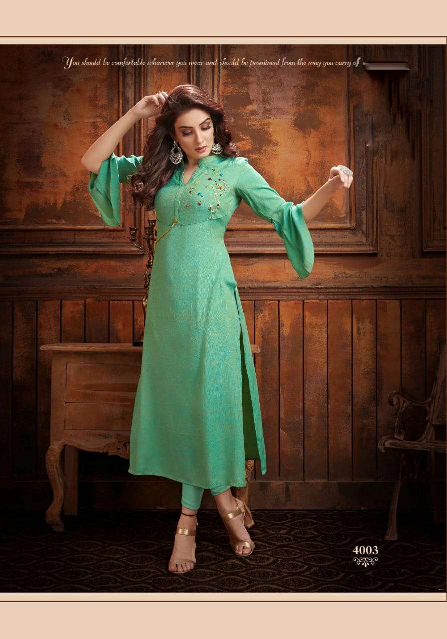 SEHER VOL-4 BY PRIVAA 4001 TO 4007 SERIES BEAUTIFUL STYLISH FANCY COLORFUL CASUAL WEAR & ETHNIC WEAR RAYON TWO TONE SLUB KURTIS AT WHOLESALE PRICE