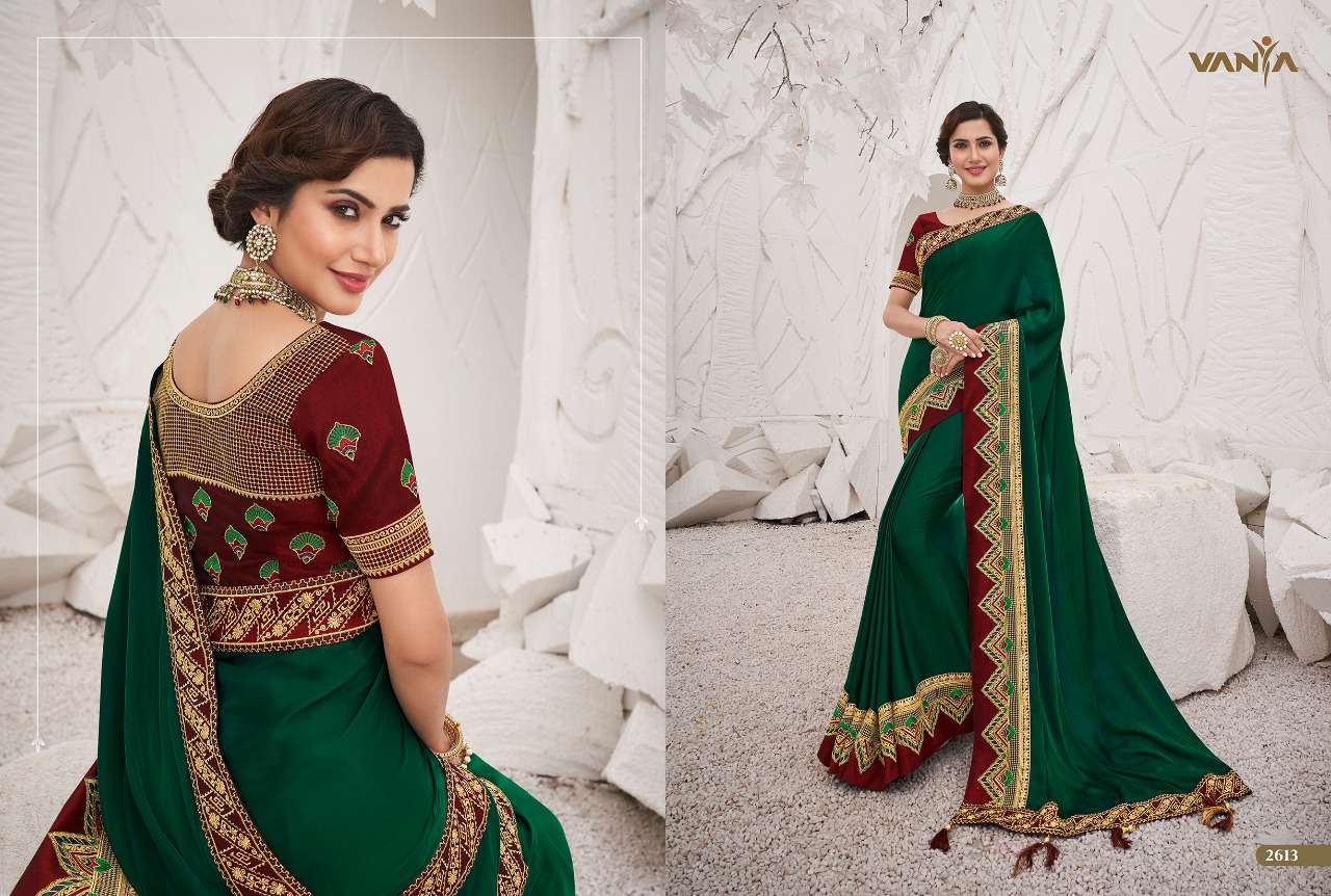 VANYA VOL-16 BY VANYA 2601 TO 2616 SERIES INDIAN TRADITIONAL WEAR COLLECTION BEAUTIFUL STYLISH FANCY COLORFUL PARTY WEAR & OCCASIONAL WEAR SATIN GEORGETTE SAREES AT WHOLESALE PRICE