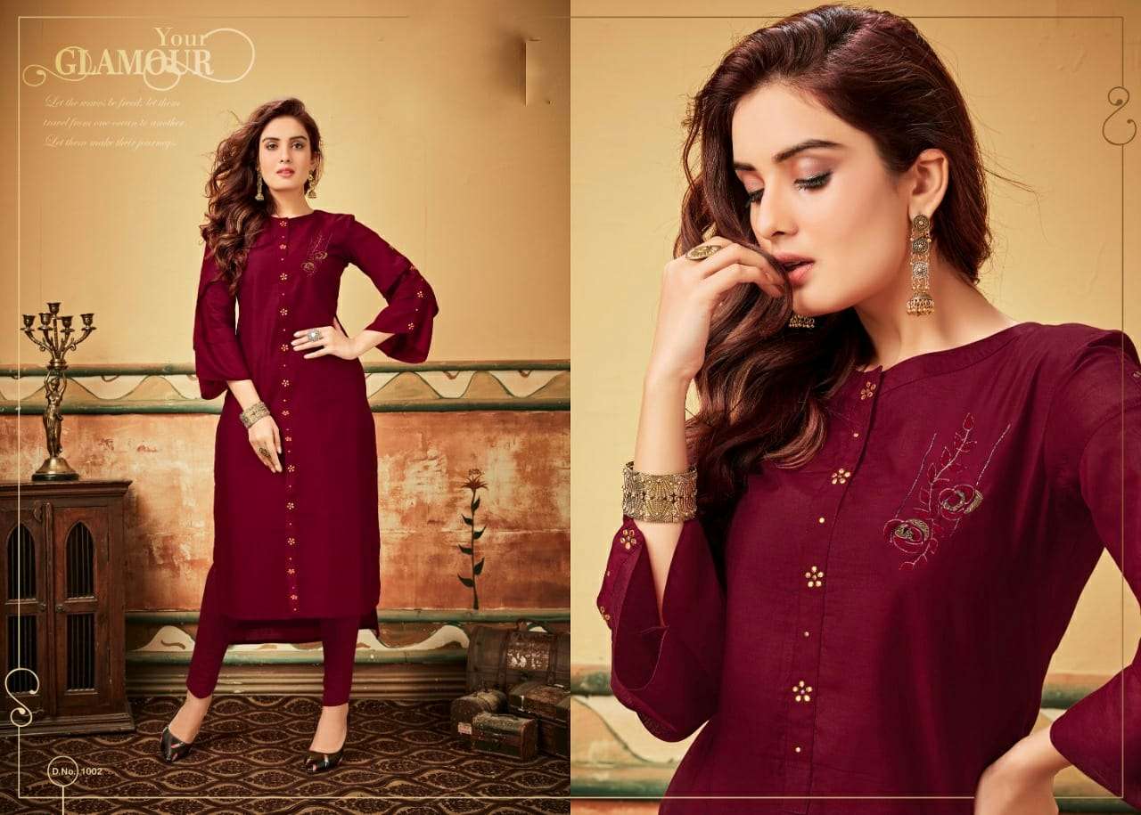 NIRVANA BY PRIVAA 1001 TO 1005 SERIES BEAUTIFUL STYLISH FANCY COLORFUL CASUAL WEAR & ETHNIC WEAR VISCOSE MULIN KURTIS AT WHOLESALE PRICE
