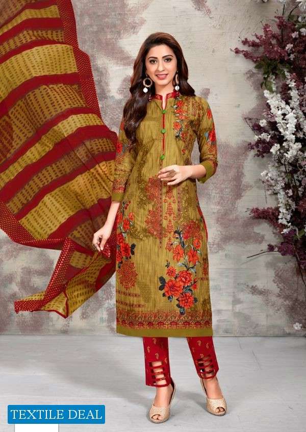 MANNAT BY MEENAXI 1001 TO 1010 BEAUTIFUL SUITS STYLISH COLORFUL FANCY CASUAL WEAR & ETHNIC WEAR COTTON PRINTED DRESSES AT WHOLESALE PRICE