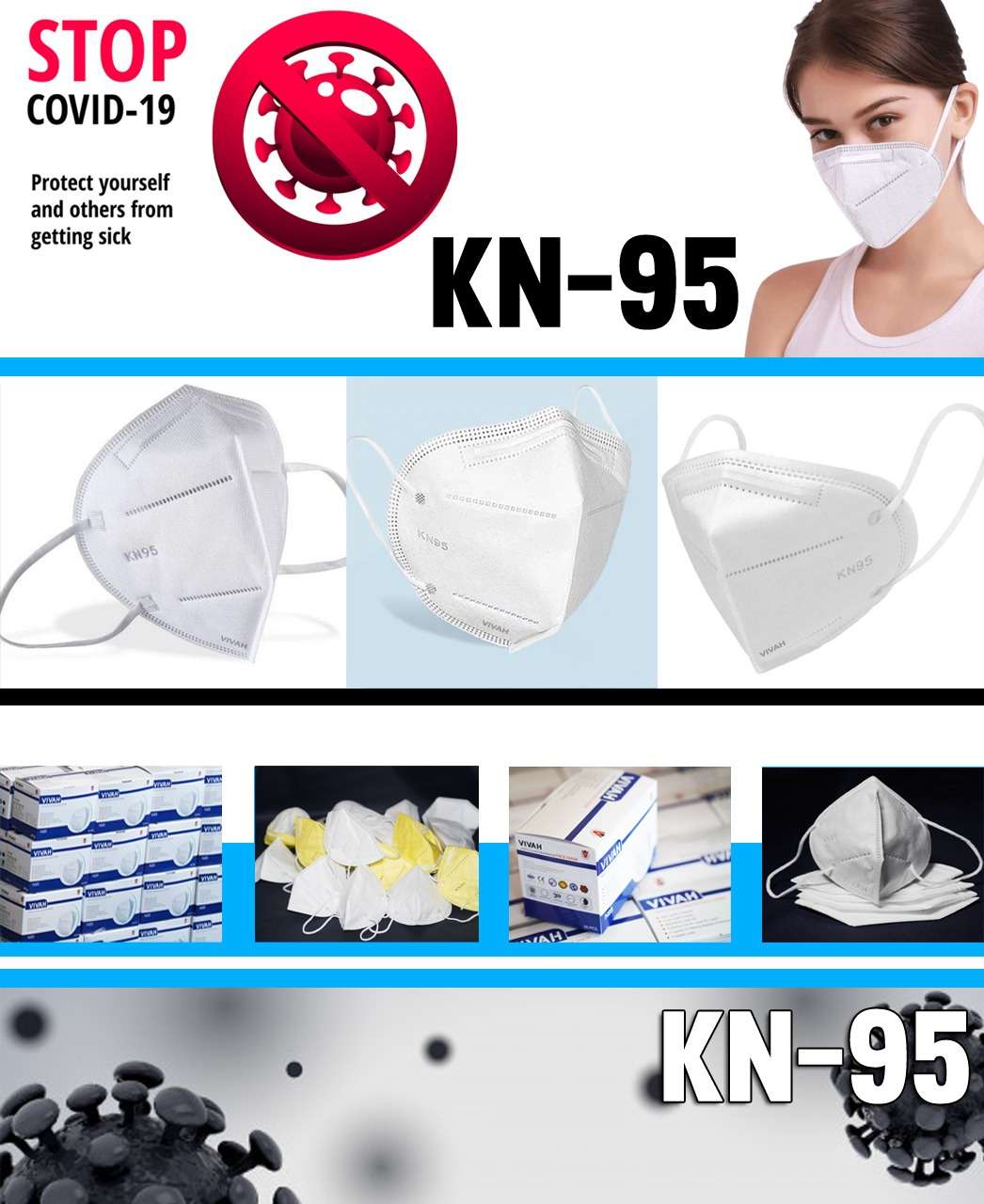 VIVAH KN-95 BY FASHID WHOLESALE SKIN FRIENDLY NON WOVEN MASK MELT BLOWN FABRIC