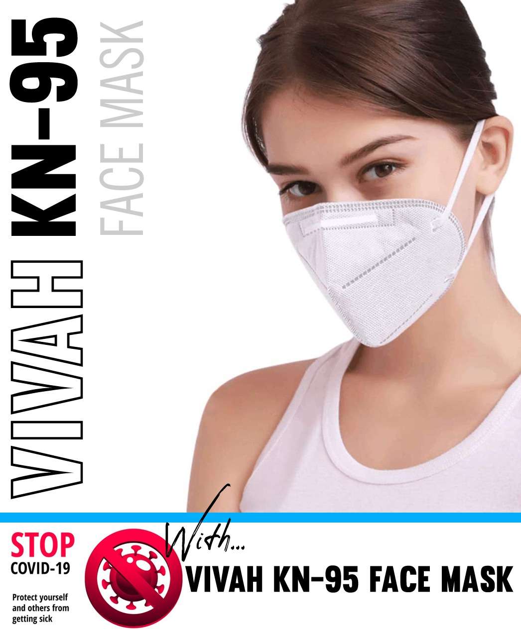 VIVAH KN-95 BY FASHID WHOLESALE SKIN FRIENDLY NON WOVEN MASK MELT BLOWN FABRIC