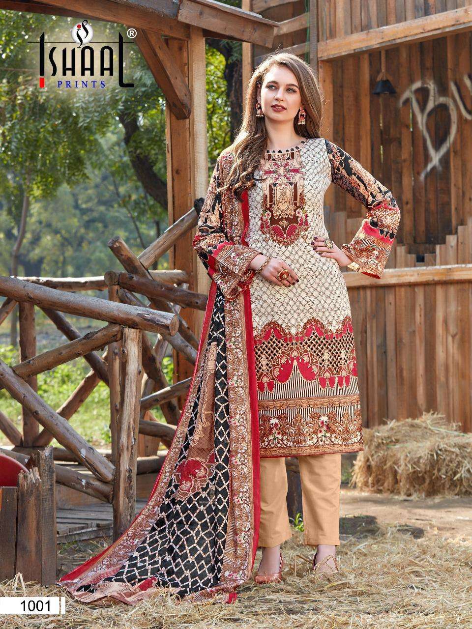 GULMOHAR COMBO BY ISHAAL PRINTS 1001 TO 1010 SERIES BEAUTIFUL SUITS STYLISH FANCY COLORFUL PARTY WEAR & OCCASIONAL WEAR PURE LAWN PRINTED DRESSES AT WHOLESALE PRICE