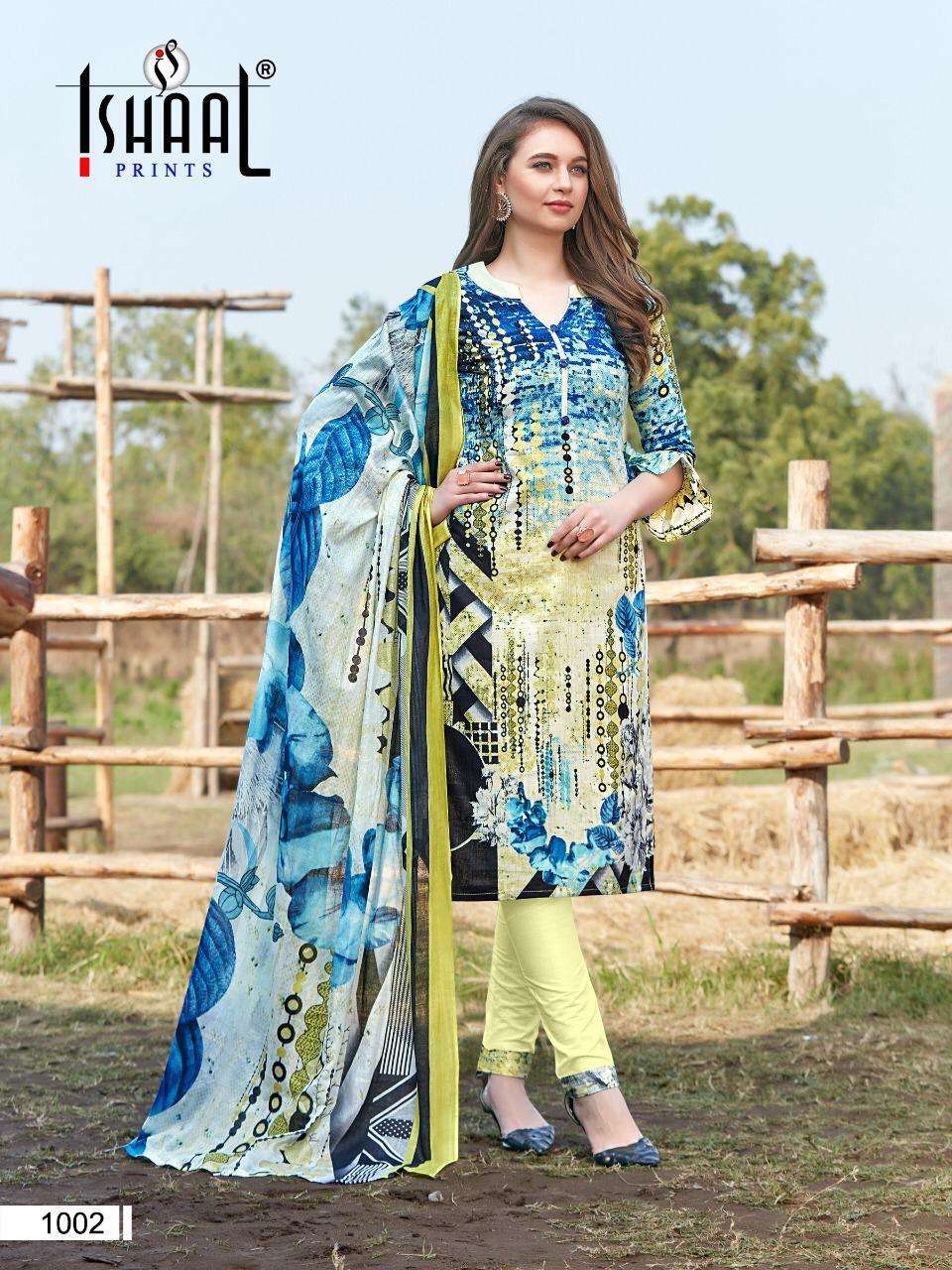GULMOHAR COMBO BY ISHAAL PRINTS 1001 TO 1010 SERIES BEAUTIFUL SUITS STYLISH FANCY COLORFUL PARTY WEAR & OCCASIONAL WEAR PURE LAWN PRINTED DRESSES AT WHOLESALE PRICE