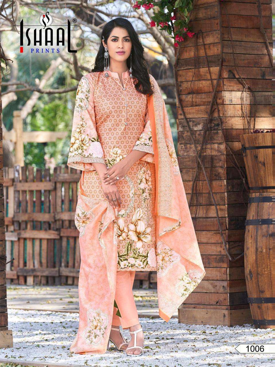 GULMOHAR COMBO BY ISHAAL PRINTS 1001 TO 1010 SERIES BEAUTIFUL SUITS STYLISH FANCY COLORFUL PARTY WEAR & OCCASIONAL WEAR PURE LAWN PRINTED DRESSES AT WHOLESALE PRICE