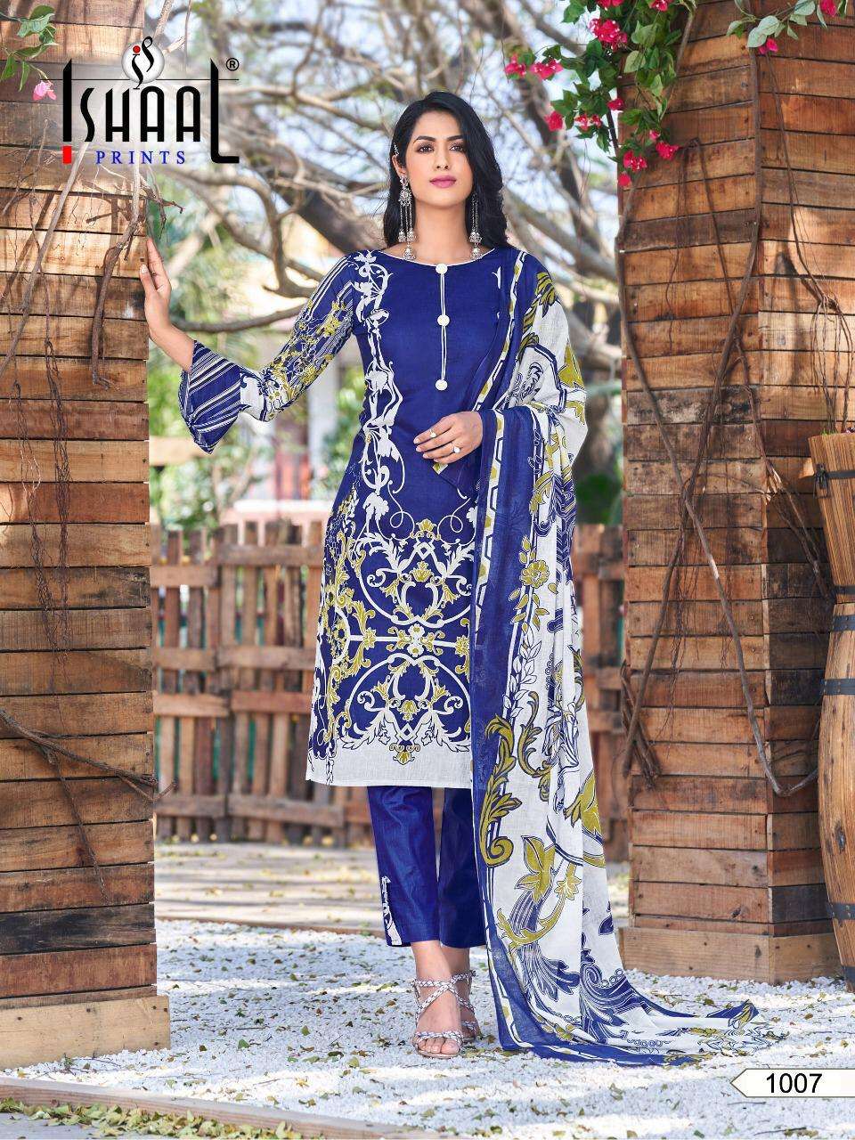 GULMOHAR COMBO BY ISHAAL PRINTS 1001 TO 1010 SERIES BEAUTIFUL SUITS STYLISH FANCY COLORFUL PARTY WEAR & OCCASIONAL WEAR PURE LAWN PRINTED DRESSES AT WHOLESALE PRICE