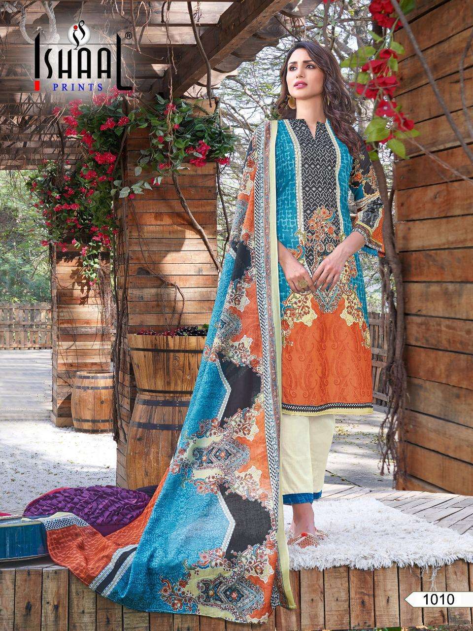 GULMOHAR COMBO BY ISHAAL PRINTS 1001 TO 1010 SERIES BEAUTIFUL SUITS STYLISH FANCY COLORFUL PARTY WEAR & OCCASIONAL WEAR PURE LAWN PRINTED DRESSES AT WHOLESALE PRICE