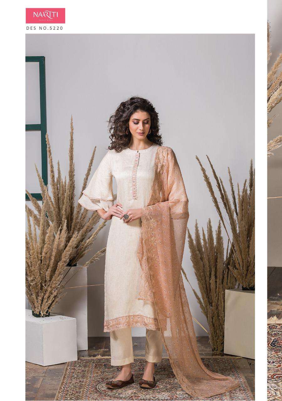 AWADHI BY NAARITI 5220 TO 5227 SERIES DESIGNER SUITS COLLECTION BEAUTIFUL STYLISH FANCY COLORFUL PARTY WEAR & OCCASIONAL WEAR COTTON DIGITAL PRINTED DRESSES AT WHOLESALE PRICE